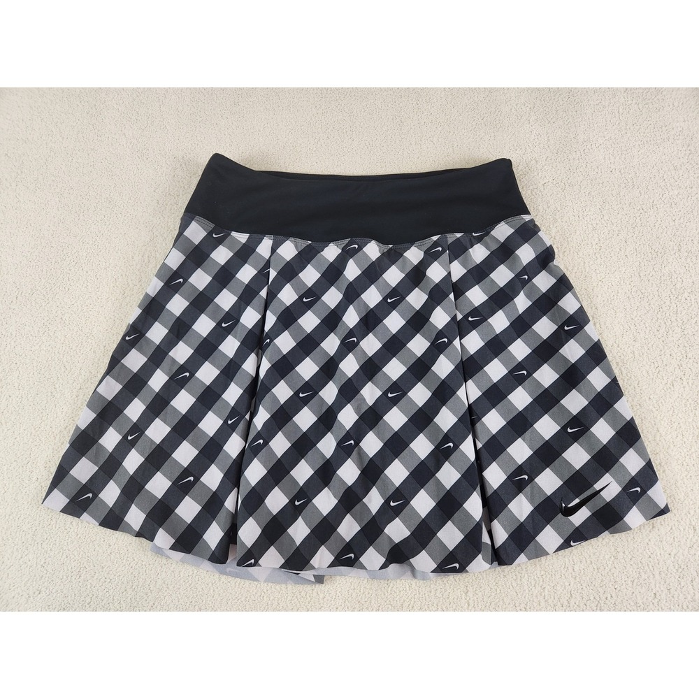 Women's Nike Dri-fit Golf/Tennis Skort Black & White Size Medium